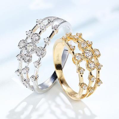 Niche High End Simple Ring for Women with Star Full Star Shaped Star Diamond Ring  Cold Style Ins Temperament Versatile