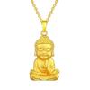 Elegant Gold Tathagata Buddha Necklace: O-Chain Design for Women, Exquisite Chinese Style.