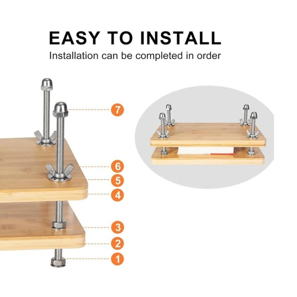 Wooden Book Binding Kits 2/3 Layer Book Press Binding Machine Bamboo Book Press Book Binding Tool