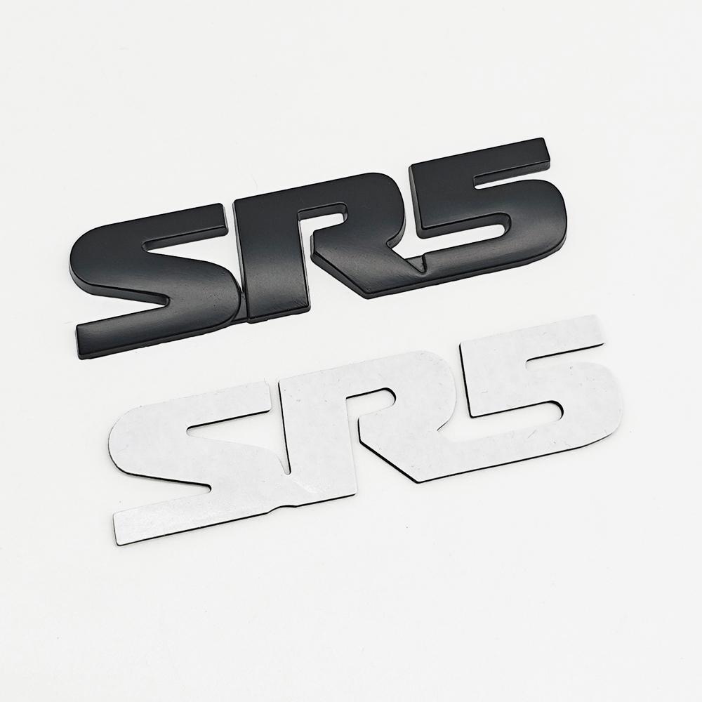 3d Metal Letters Logo SR5 Emblem Car Fender Door Side Badge SR5 Sticker for Toyota Tundra Hilux Tacoma 4runner SR5 Acessories