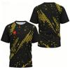 Men's T-shirt Round Neck Short Sleeved Color Printed Tennis Running Casual and Comfortable Outdoor Sportswear Top