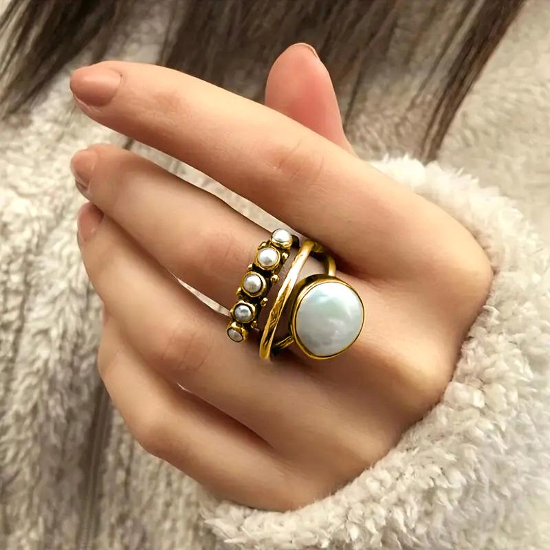 Punk Personalized Wide Ring Status Symbolizes European and American Luxury Wrapped with Irregular Lines