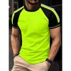 Herren 3D-Druck Neues Sicheres Logo Color Blocking Design Kurzarm T-Shirt Mode Sommer Täglich Lässig Arbeitskleidung Herren T-Shirts