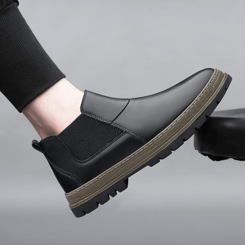 Fashion Business Chelsea Men's Boots Minimalist quality gentleman style Outdoor leisure walking Daily party office shoes Hot selling -45