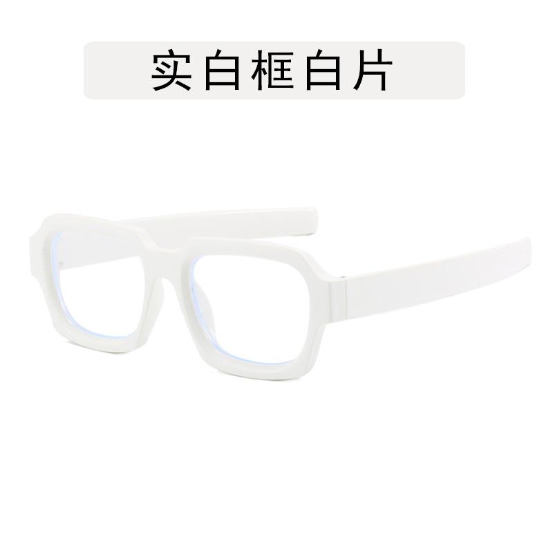Lunettes pour Homme de Forme Carrée Style Hip Hop Couleur Contrastée Monture de Lunettes pour Femme Élégantes Bloquant la Lumière Bleue Lunettes pour Homme