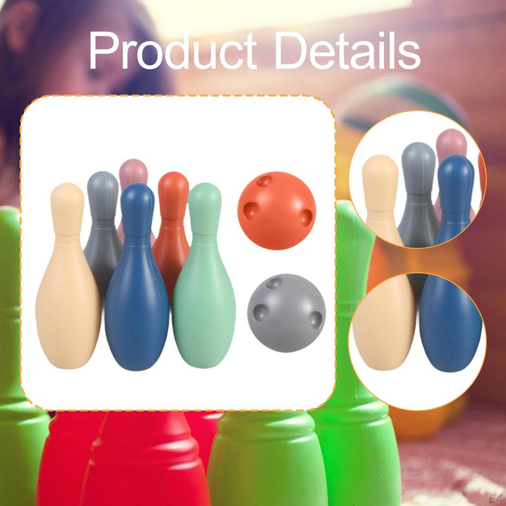 Bowling Game Set for Children, Suitable Indoor And Outdoor Use, with 6 Pins . This
