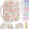 Quilted Cotton Book Bag Large Capacity Protective Pouch Book Storage Bag  School Supplies