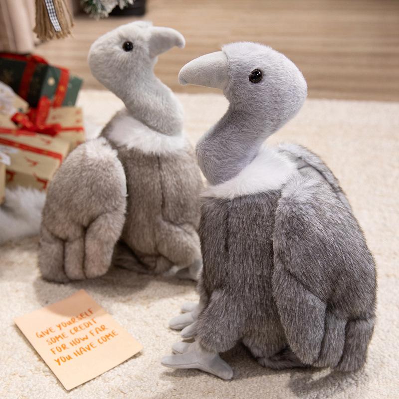Realistische Geier Vogel Plüschtier Puppe Ornament - Lustiges Geschenk für Kinder