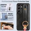 For Samsung Galaxy S25+ Case Wristband Kickstand Leather+PC+TPU Phone Cover with Bottle Opener