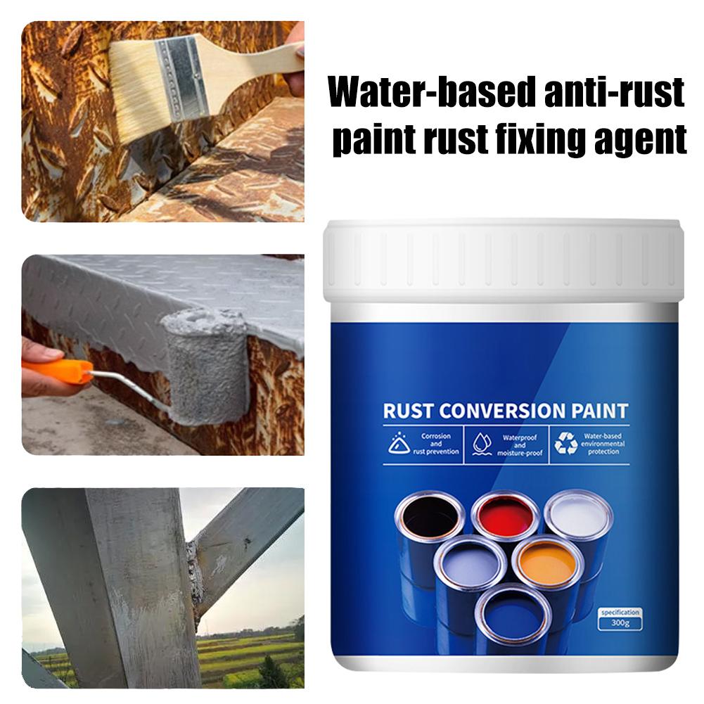 Rust Conversion Paint Waterproof Iron Door Railing Metal Rust Prevention Refurbished Rust Removal Water Based Metallic Paint