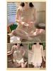 2026 Summer Women's Pajama Set: Princess Style Cloud Cotton Camisole with Built-in Bra