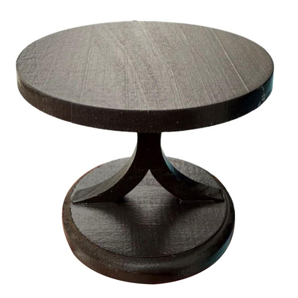 Elegant Miniature Dollhouse Round End Tea Table 1/12 Scale for Realistic Living Room or Dining Room Display Accessory