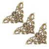 12pcs Metal Hollow Shape Corner Antique Style Edge Protector  Home & Office Daily Supplies