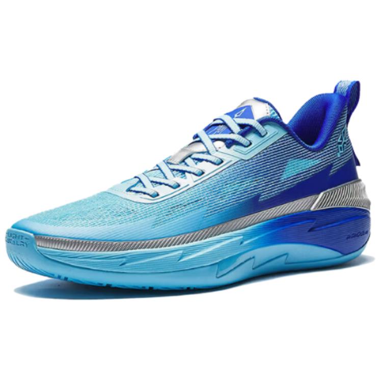 Anta Lekka Kawaleria 10 Lekkie Oddychające Siatkowe Outdoorowe Buty do Koszykówki Niskie Męskie Sneakersy Niebieskie 112621603-2