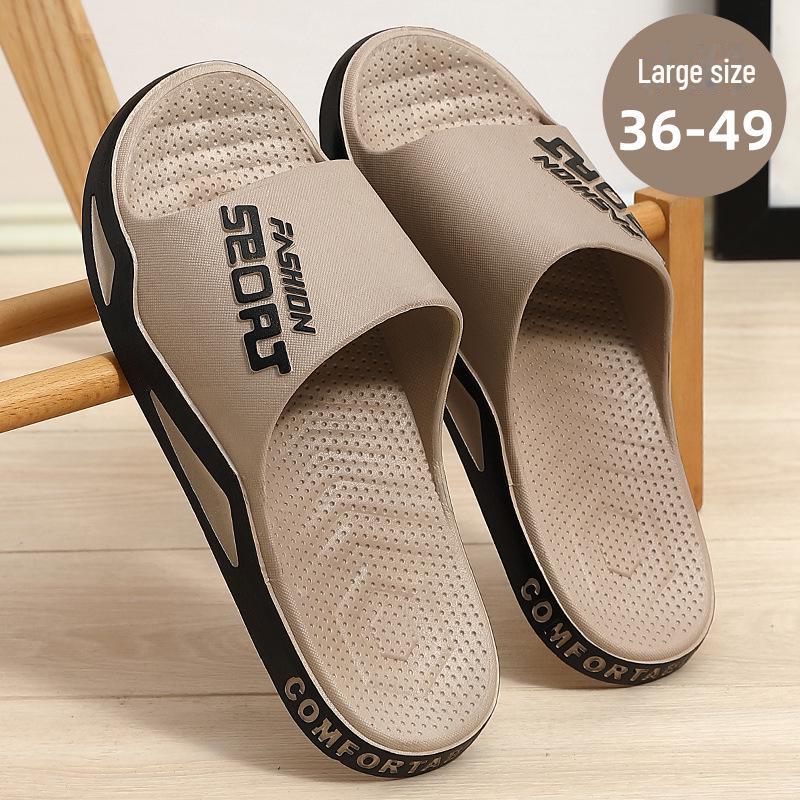 Extra Large Men's Trendy Summer Slippers, Outdoor Beach Sandals Size 46-48.