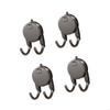 Practical Suction Cup Hooks Wall Hangers with Duals Hooks Kitchen Bathroom Accessories Organizers Towel Holder HX6C