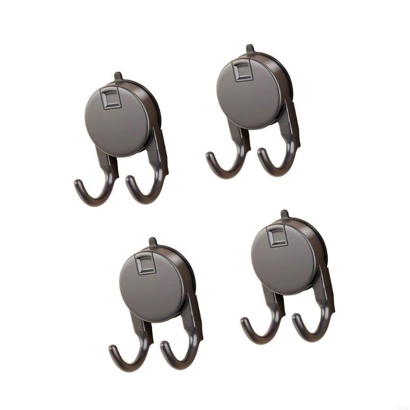 Practical Suction Cup Hooks Wall Hangers with Duals Hooks Kitchen Bathroom Accessories Organizers Towel Holder HX6C