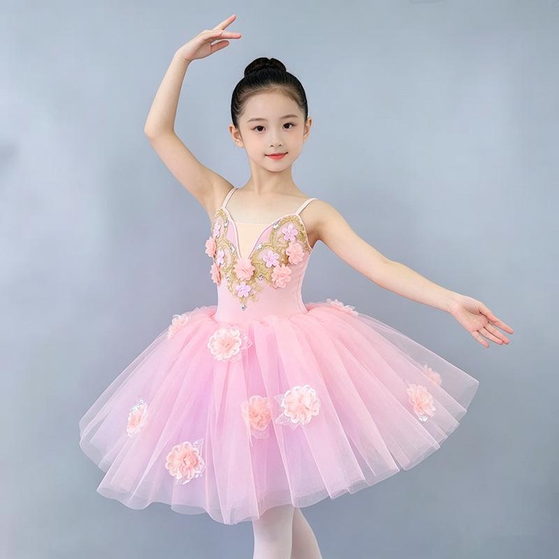 Costume da Bambina Rosa Lago dei Cigni Balletto Gonna-Pigiama