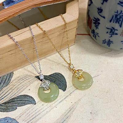 Nuevo Collar con Cierre de Seguridad de Estilo Chino para Mujer, Lujo Ligero, Alto Nivel, Estilo Nacional, Cadena para Clavícula China-Chic de Regalo