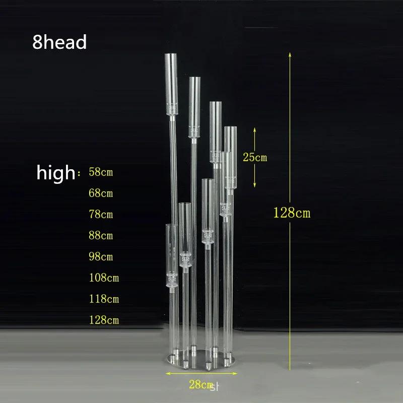 2pcs Wedding Decoration Centerpiece Candelabra Clear Candle Holder Acrylic Candlesticks for Weddings Event Party