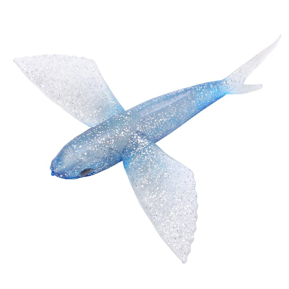 

21cm Flying Fish Lure PVC Bionic Fishing Lure Durable Flying Fish Bait Boat Fishing синій