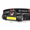 Headlamp Headlight Waterproof 2500Lm Cob Led Built In Usb Rechargeable Battery