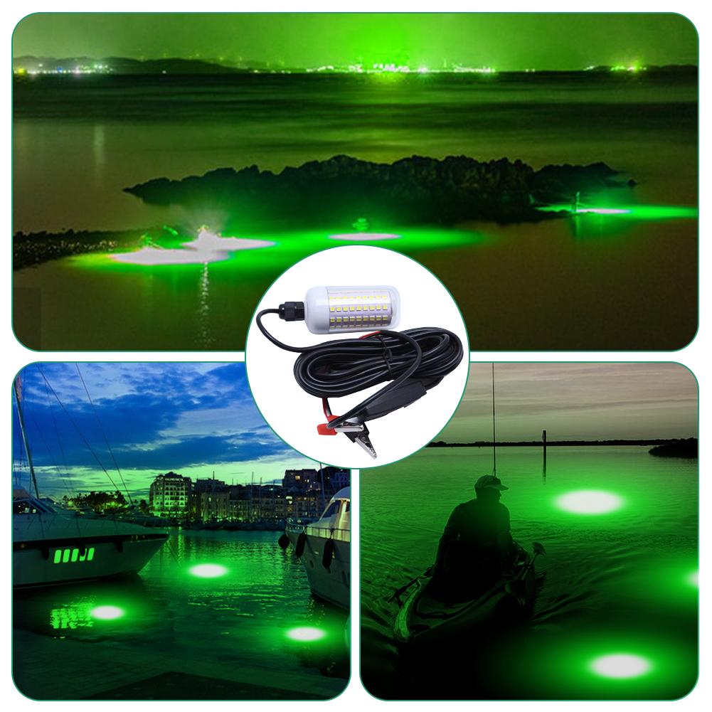 12V LED Fishing Trap Light Corrosion Resist Lure Fish Finder Lamp Fish Gathering Lamp for Night Fishing 100W Light Accessories China Mainland