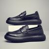 Men's Shoes Summer 2025 New Hollow Leather Breathable One-pedal Dad Leather Shoes Men's Hole Shoes Casual Sandals