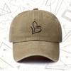 A Vintage Washed Hat Featuring a Heart Shape Suitable for Both Men And Women This Solid Baseball Cap Is Perfect for All Season