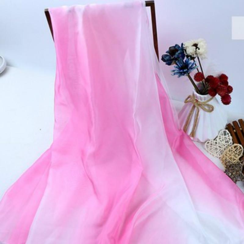 Tessuto chiffon sfumato ombre 1M, tessuto in organza tulle sottile 30D per costume cosplay fai da te, abito Hanfu in stile antico