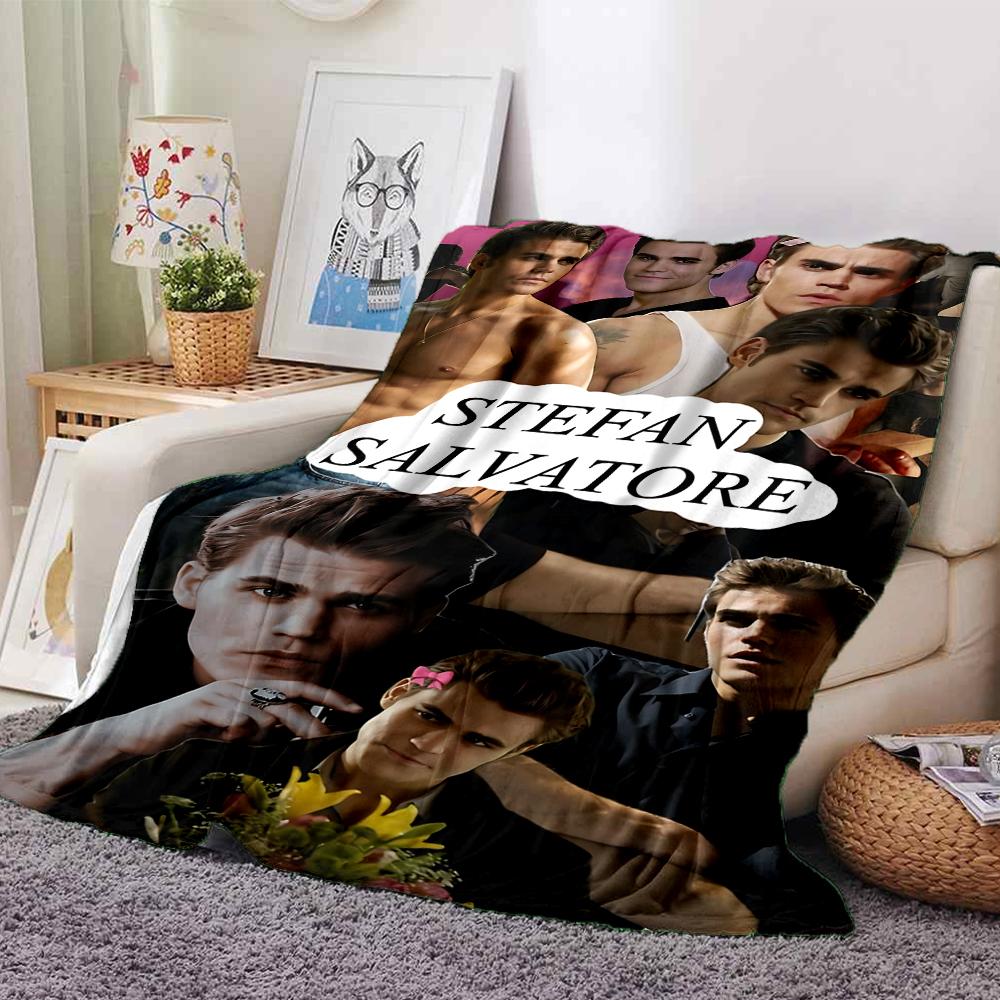 Stefan Salvatore Timeless Charm Blanket Soft Throw Blanket For Home Bedroom Bed Sofa Travel Office Solid Christmas Blanket