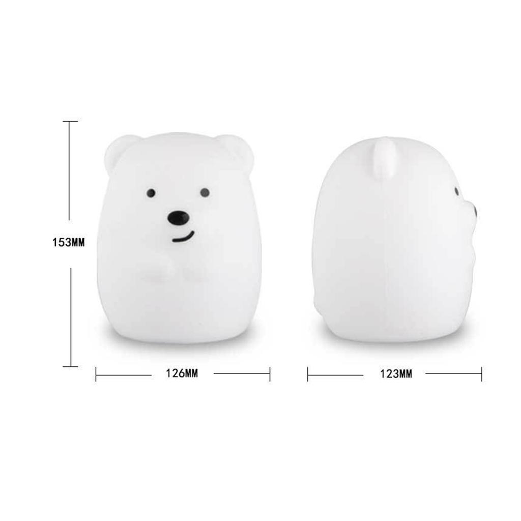 Bear Silicone Night Light Pat Pat Color-changing Light  Atmosphere Light Children's Gift