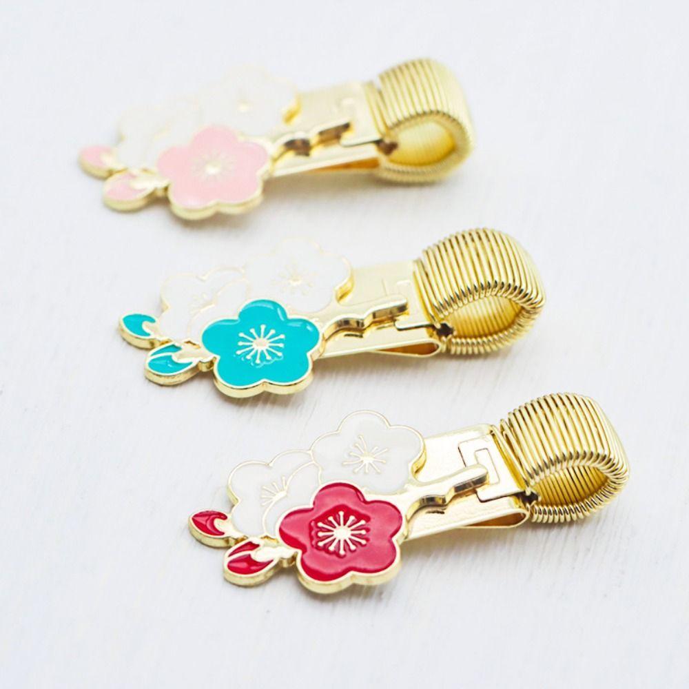 Cherry Blossom Spring Pen Clips Metal Paper Fix Clip Portable Bookmark Pen Accessories