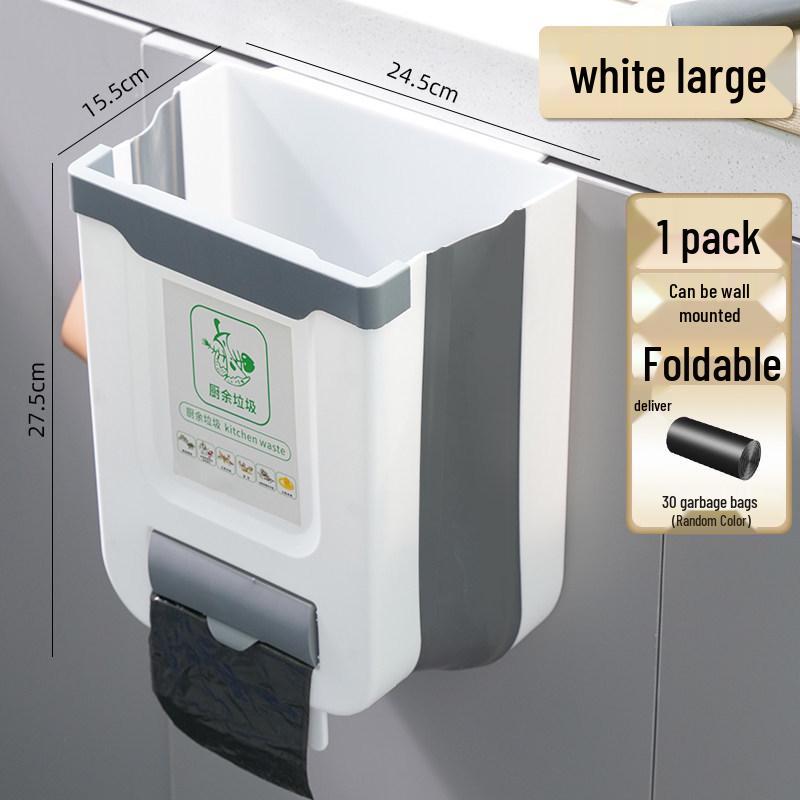 Wall-Mounted Foldable Kitchen & Bathroom Trash Bin