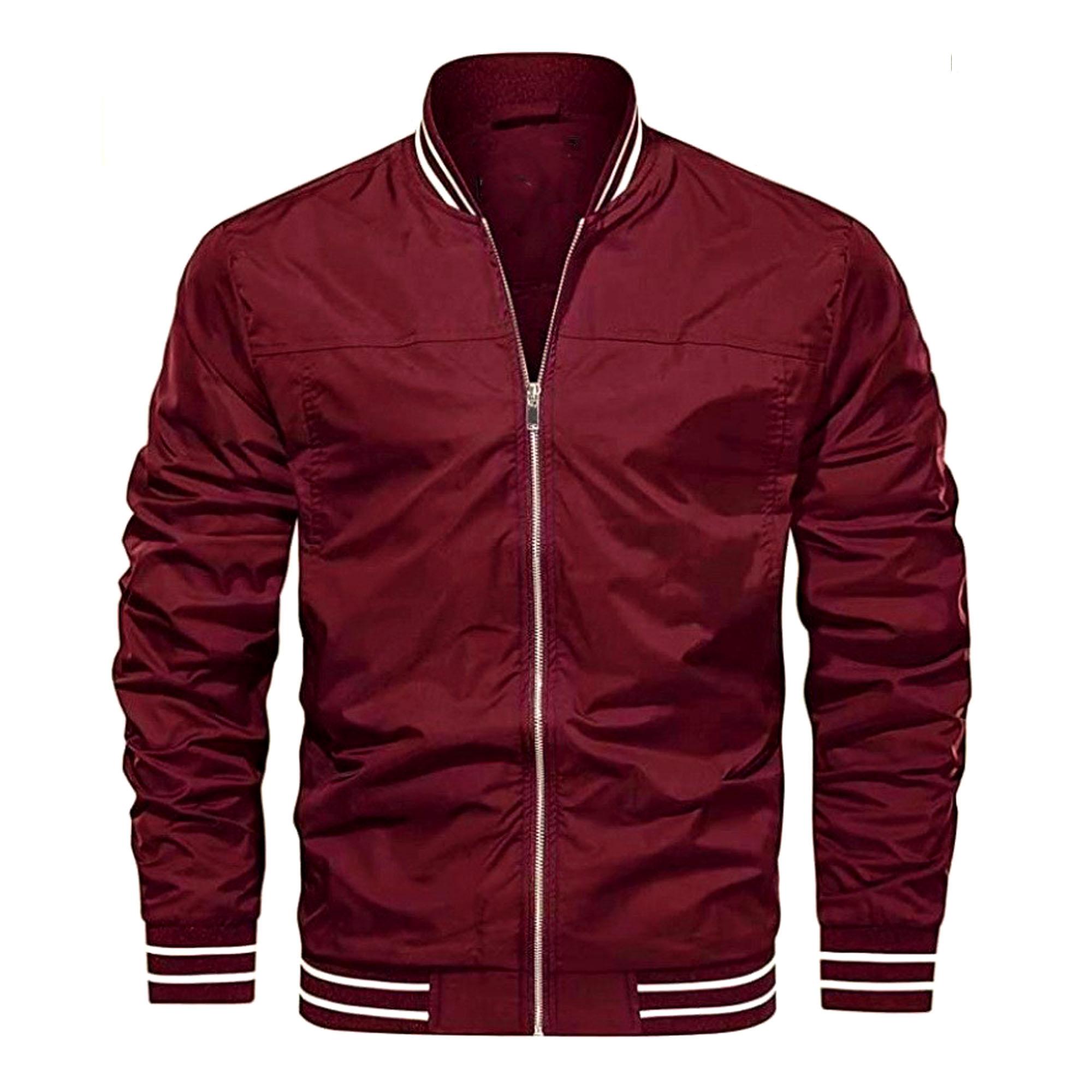 

Мужская университетская куртка Windreaker Куртка-авиатор для мужчин Спортивная одежда Пальто Уличная одежда S красный