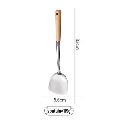 Wutuo 33cm Stainless Steel Stir-fry Spatula (2-pack)