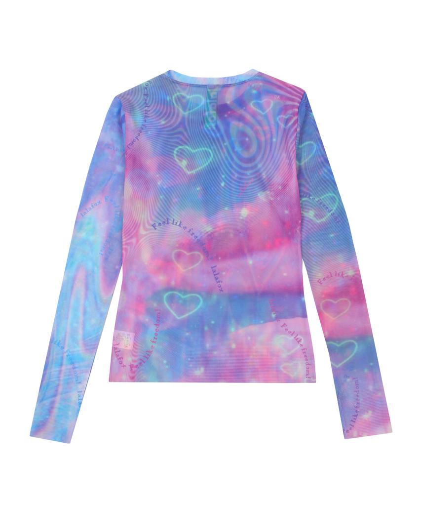 LALAFOX Space Seethrough T-Shirt Blue Bp2Cl002
