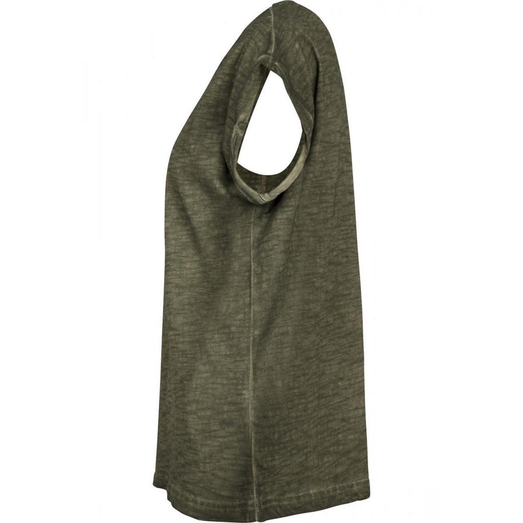 Zbuduj Swoją Markę Damski/Damski T-Shirt z Przedłużonymi Ramionami Barwiony Metodą Sprayu