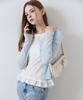 MIXXO Frilled Hem Short Sleeve T-Shirt_Miwhwg41Ts