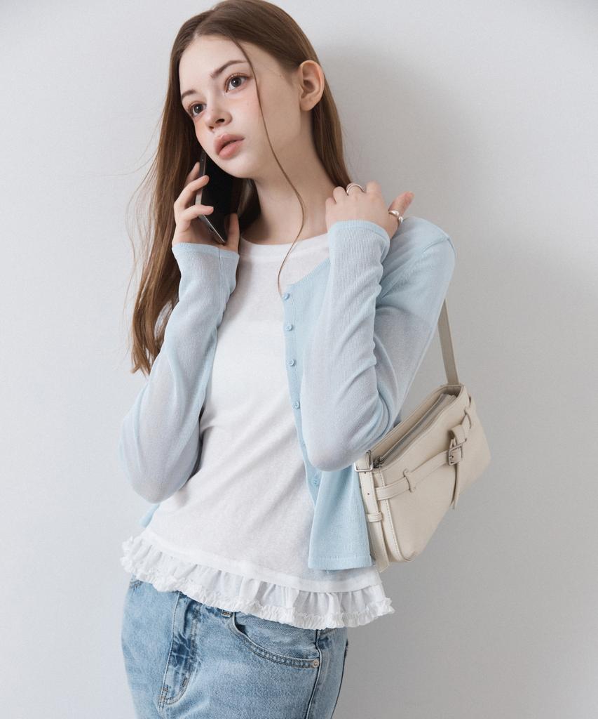 MIXXO Frilled Hem Short Sleeve T-Shirt_Miwhwg41Ts
