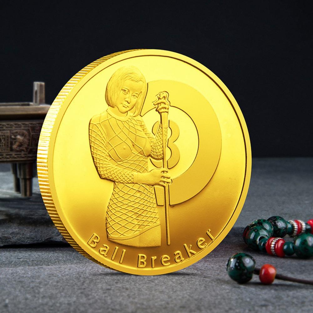 Moneta Ragazza Sexy, Moneta Portafortuna, Moneta Commemorativa in Argento Dorato di Bellezza, Moneta Sexy, Artigianato Divertente con Monete, Regalo di Natale, Pensierini per la Befana