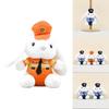 Cute Firefighter Bunny Plush Toy Charming Keychain Soft Short Plush