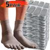 10pairs Unisex Five Toe Socks Men Women Five Fingers Socks Cotton Soft Breathable Sports Running Solid Color Black White Soks