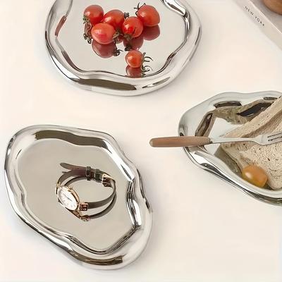 Light Luxury Plastic Jewelry Tray Mini Cloud Shape Storage Plate Jewelry Display Plate Watches/Keys Storage