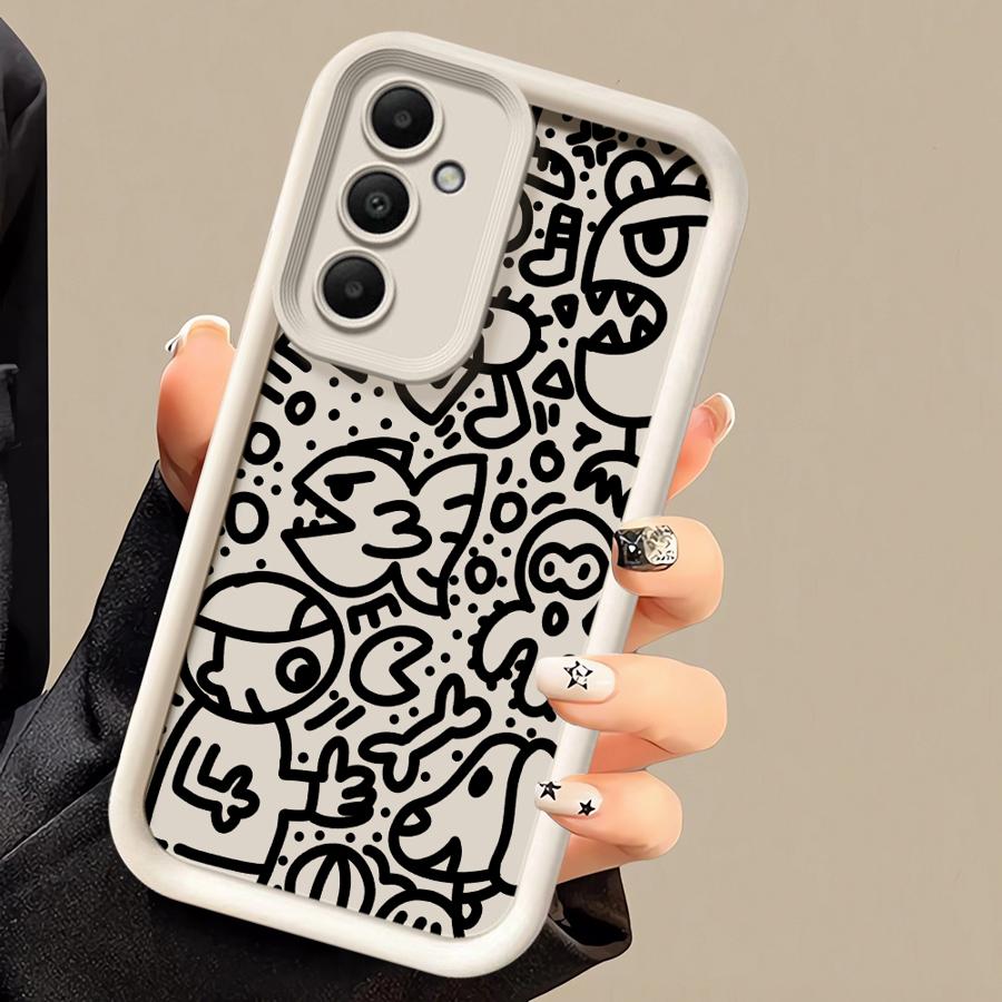Soft Shell Case for Samsung Galaxy A23 A12 A34 A14 A26 A22 A36 A33 A16 A24 A13 A56 A32 Cartoon Character Graffiti