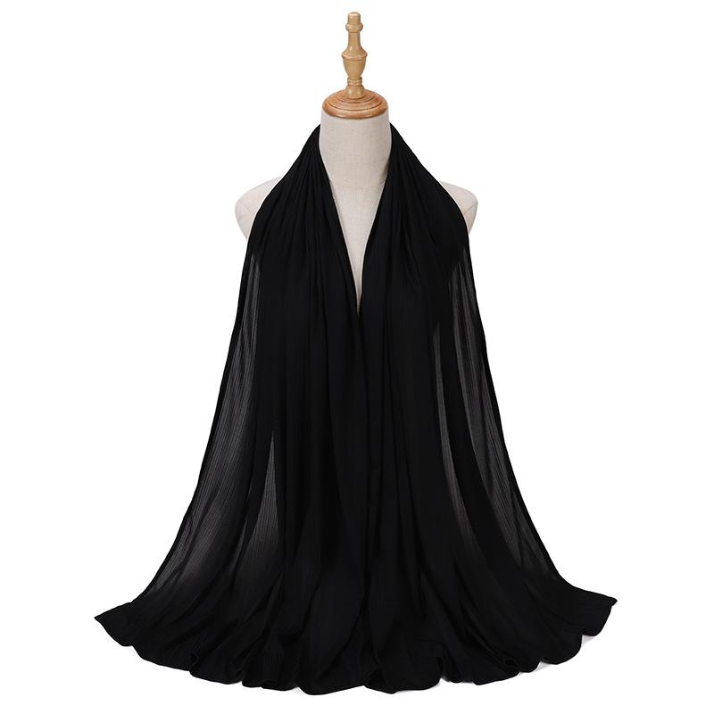 Ribbed Jersey Hijab Muslim Plain Scarf Crepe Hijab Scarf Soft Islamic Shawl Wraps Headband Voile Femme Musulman