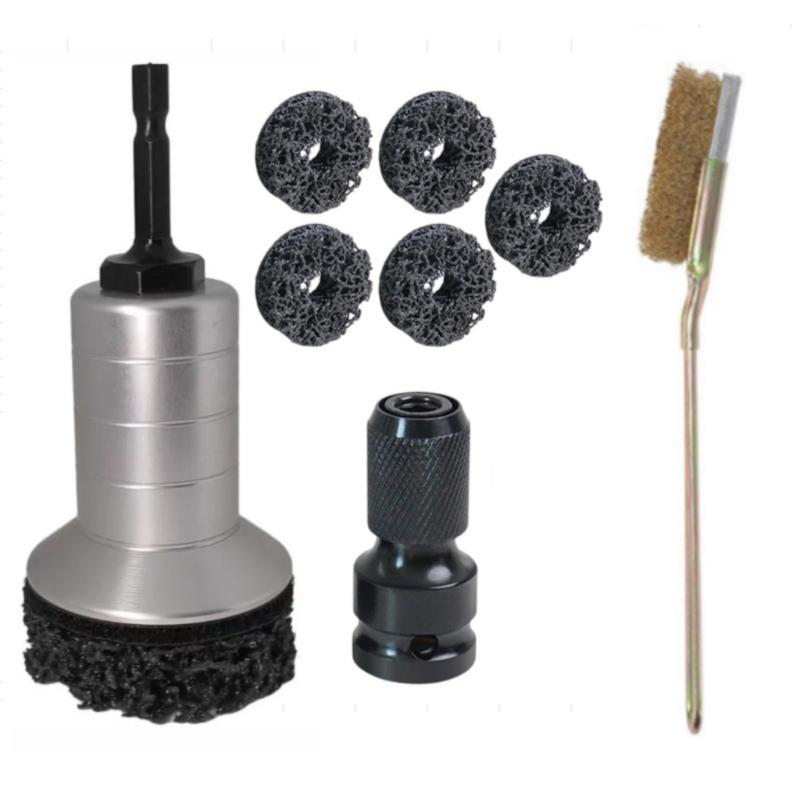 Universal Rusts Debris Removal Kit Double Purpose Connector Upgrades Axles Polishing Head for Car Motorcycle Maintenance