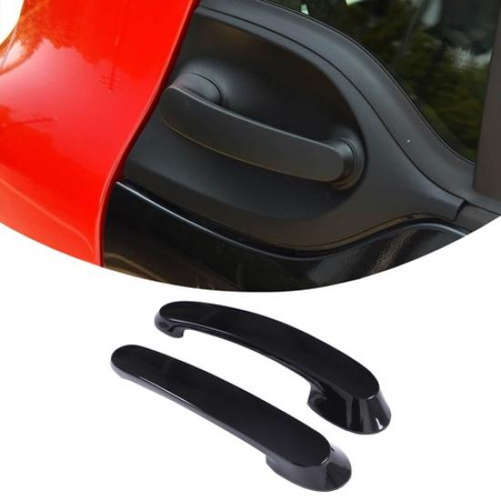 Glossy Piano Black Exterior Door Handle Trim For Smart Fortwo 453 2016-