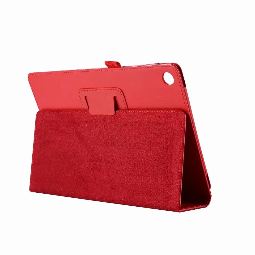 Voor Lenovo Tab 4 10 TB-X304F TB-X304N TB-X304L Hoes Folio Stand PU Leer Cover Tab 4 Plus 10 TB-X704N TB-X704F TB-X704L Funda Tab4 10(Tab4 10 plus rood