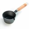 ZISIZ Cast Iron Frying Pan with Wooden Handle
